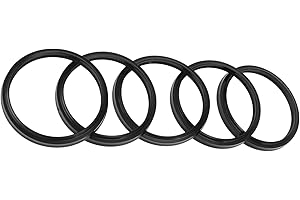 REPAIROCK Universal Oil Seal LBH Seal Ring Rotary Shaft Seal 70x80x6mm High Pressure NBR Rubber Black 5 Pcs