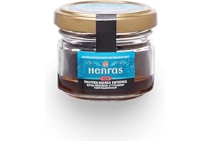 Henras COMPTOIR DE LA GASTRONOMIE -Truffes Noires Entières Brossées Extra 1ère Cuisson TUBER MELANOSPORUM- Boite de 0,020Kg, Truffes Entières - 20 grammes