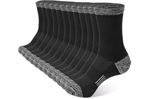 BUDERMMY Socken Damen Baumwolle 35-38 39-42 Sportsocken Wandersocken für Damen Socken Atmungsaktiv Gepolsterte Herren Laufsocken 6 Paar