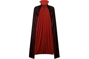 Mainfini Herren Vampir Umhang Halloween Kostüm Cape Rot Mittel