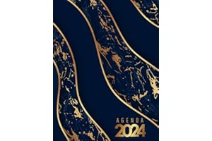 Agenda 2024: Semainier et Mensuel 1 Semaine sur 2 Pages, Grand Format A4, Couverture Géométrique Moderne et Élégante. Un Agenda Simple et Pratique pour un Usage Personnel ou Professionnel.