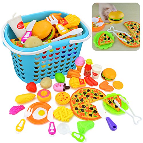Preisvergleich Produktbild TXXCI Küchenspielzeug Kinder Rollenspiel Plastik Obst Gemüse Cutting Spielzeug Pädagogisch Pretend Play Kinder Spielzeug