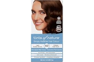 Tints of Nature 5D Light Golden Brown Permanent Hair Dye, Nourishes Hair and Covers Greys, Ammonia-Free, 130ml
