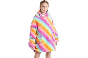 Shamdon Home Collection Sweat à Capuche Surdimensionné pour Enfants,Sweat-Shirt Couverture Portable pour Fille Garçon,Pull à Capuche Polaire Sherpa avec Poche Enfant Ado