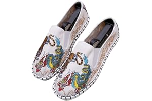 CAIJ Embroidered Shoes Kung Fu Tai Chi Shoes Unisex Chinese Cloth Shoes Slip On Martial Arts Shoes