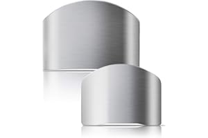 TAASMOOG 2 protezioni per le dita in acciaio inox, protezioni per le dita della cucina per proteggere le dita dai tagli dei coltelli, protezioni per dita in acciaio per una maggiore sicurezza e protezione