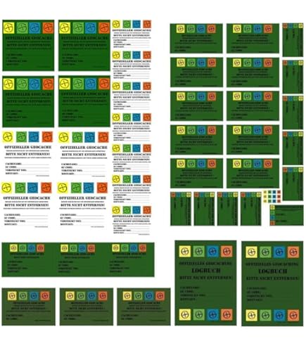 6 Inserts Geocoin - Stashnote Autocollants Pour Géocaching - Trackable - GEO-VERSAND