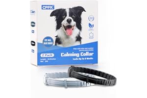 CPFK Collare Calmo Per Cani Collare Calmante Feromoni Cani 60 Giorni Sollievo Dallo Stress Relax Collari Per Cani Anti-Ansia Regolabili Collare Anti-Ansia Misura Regolabile 25 Pollici Confezione Da 2
