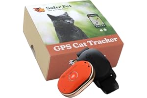 Safer Pet Cat GPS Tracker & Activity Monitor - Unlimited Range UK & Europe GPS Tracker for Cats - Subscription Required - Ultra-Light Pet Tracker with Long Life Battery - Silicone Case Fits Any Collar