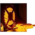 Tasodin Water-Resistance IP65, 12V Waterproof Flexible LED Strip Light, 16.4ft/5m Cuttable LED Light Strips, 300 Units 3528 LEDs Lighting String, LED Tape(Orange) Power Adapter not Included