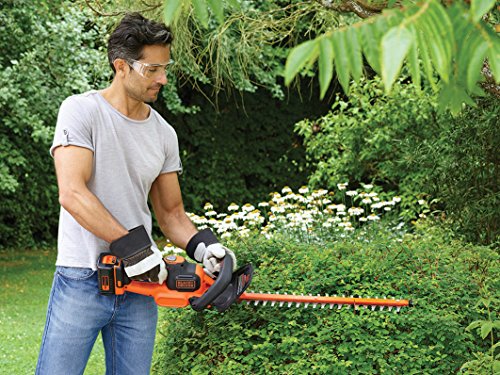 Black+Decker 36V 2.0Ah Akku-Heckenschere Antiblockierfunktion, inkl. Akku und Schnellladegerät, 55cm Schwertlänge, 22mm Schnittstärke, GTC36552PC, schwarz orange - 3