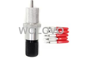 WOLOVO 5 piezas de 45 grados de corte de carburo de hoja de tungsteno para cortador Roland + soporte de hoja Roland