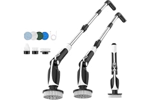 BYTELINK Spazzola di pulizia elettrica 7 in 1 nero e bianco