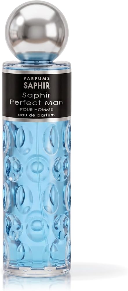Parfom Safir, Perfect Man Eau de Parfum, erkekler için – 200 ml. | Taze Odunsu Su, Greyfurt Frenk üzümü Mandalina Yasemin ve Guaiac Ahşap, Uzun Ömürlü, Günden Geceye, Ona Hediye
