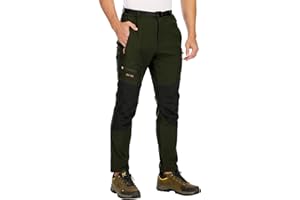 DAFENP Pantalones Trekking Hombre Impermeables Pantalones de Trabajo Termicos Montaña Senderismo Esqui Snowboard Invierno Polar Forrado Aire Libre