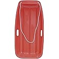 KandyToys Heavy Duty Kids & Adults Snow Sled - Winter Snow Sledge Toboggan (Red - Single Pack)