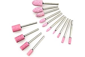 XUPHINX 10pcs Abrasive Mounted Stone Wheels Bits Set Cylinder Grinding Polishing Tool for Rotary Grinder 6mm