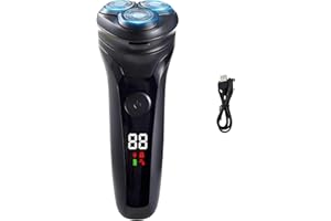 Lorrtta USB Charging Electric Razor for Men, Cordless 90-Min Runtime Electric Shaver with LED Display, IPX5 Waterproof Shavers with Pop-Up Trimmer for Smooth Shaving, Gift for Men
