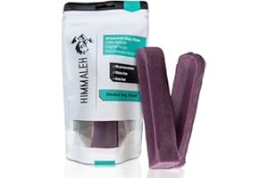 Himmaleh blueberry Yak Chews for Dogs - Yak chews for dogs medium (pack of 2) - dog chews long lasting natural -Protein Rich Long lasting dog chew- Toothsome Yak Bars for Dogs- natural dog chews