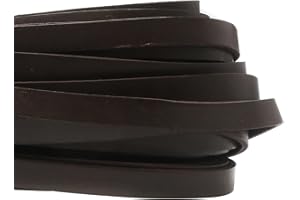 ‎ESNADO esnado Lederband Flach. 1 cm x 2,5 mm. Braun 1 m. - Länge/Farbe: wählbar