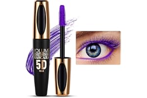 LOPHE 5D Máscara de Pestañas, 10G Mascara de Pestañas Waterproof con Fibras de Seda, Máscara de Larga Duración para Definición y Volumen no Blooming (Púrpura)