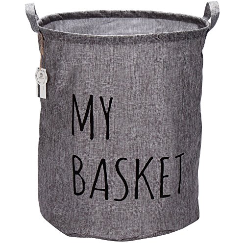 Sea Team Super großen faltbaren Baumwolle Stoff Wäschesammler Aufbewahrungskorb Aufbewahrung Handtasche grau