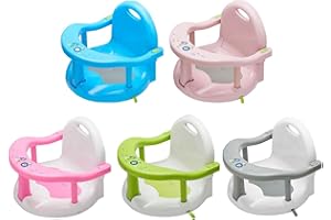 BOMMFU Baby Bath Seat Toddler Bathtub Seat with Suction Cup Base, Anti-Slip Foldable Bath Seat with Suction Cups, Bathtub Chair Baby, Baby Bath Seat for 6-18 Months