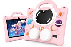 Telzeal P605 7 Inch Tablet, Android 15, 6GB RAM, 256GB ROM, HD 1024×600 Display, 3000mAh Battery, Dual Cameras, 5G WiFi, 3D Astronaut Shockproof EVA Case with Handle