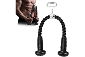 BOOSTEADY Corde Triceps avec Poignée en Caoutchouc Antidérapante, Corde de Traction Triceps pour Poulie Musculation, Poulie Tirer vers Avant Bras, Système de Poulie de Câble de Poids pour Biceps