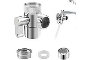 JINSION G1/2” Valvula Desviadora 3 Vias Valvula Desvio Grifo Ducha, Mejora de Ducha con Válvula de 3 Vías, Válvula de Desvío para Sistema de Ducha, para Cocina, Baño, Sistema de Ducha