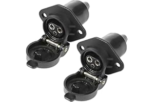 ETUKER 2x Presa 3 Poli Trattore 12v 24v Connettori 3 Poli Femmina per Agricole