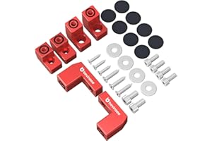 Bevinsee Wing Spoiler Riser Extender Kit Bolt-on Type Compatible with Ford Fiesta ST Hatchback 2014-2019, Wing Spoiler Riser Kit Aluminum Alloy Red
