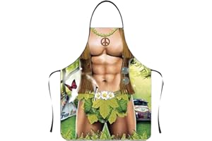 PYRUVAE Muskelmann Grillschürze für Männer Kochschürze Küchenschürze Lustige Schürze Wasserdichte für Herren Damen Geschenk für Party Costume Grill (3)