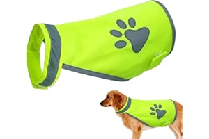 SUCRITUDE Reflektierende Weste Für Hunde, Warnwesten Für Hunde, Schützt Ihren Welpen -Jagdweste, Hohe Sichtbarkeit, Sicherheitsgeschirr Für Outdoor, Wandern, Spazierengehen, Mit Pfotenabdruck