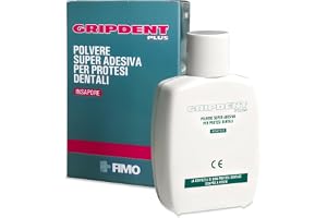 Gripdent Plus - Supersjälvhäftande pulver för tandproteser och tandproteser - skapar inte irritation, mycket enkel fastsättning