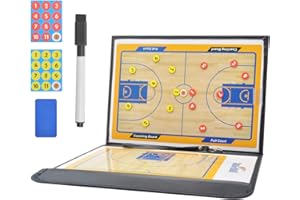 CS COSDDI Tableau Tactique Football Entraîneur Board,Tableau Tactique Pliable et Magnétique pour Entraîneur de Football avec Stylo, Gomme, Aimants