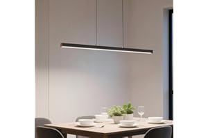 ‎FIVMEN FIVMEN Pendant Light Dining Table 36 W Dining Room Lamp Hanging Height Adjustable Modern LED Pendant Light Black Dining Table Lamp Warm White for Dining Room Living Room Kitchen 100 cm