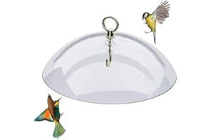 Arrovarp Dôme de Protection pour mangeoire à Oiseaux - 26 cm - Protection Contre Les écureuils - Protection Contre la Pluie - Accessoire pour mangeoire à Oiseaux