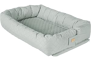 roba Babylounge Style - Réducteur De Lit Bébé - Utilisable Aussi pour Changer La Couche Ou comme Berceau De Voyage - Vert Givré