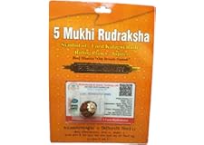 BHAKTI SHRINGAR 5 Mukhi Rudraksha Original Certified Lab Test & X-ray Report with Silver Capping| 5 Face Rudraksha Pendant