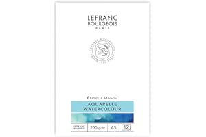 Lefranc Bourgeois Studio Carta Acquarello 200 g - Blocco A5-12 Fogli