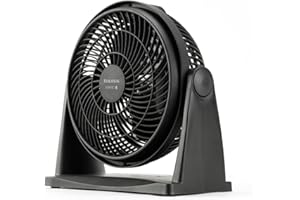 Taurus Ice Brise Mini - Mini ventilador de sobremesa, 25 cm de diámetro, 2 velocidades, 3 aspas, inclinable, apto para colgar en pared, silencioso, potente, 28x13x28 cm, Negro