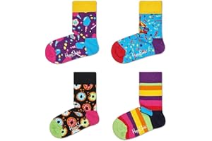 Happy Socks Estampados Calcetines Kids Cats & Dogs Gift Box Talla 12-24M (Pack de 4) Unisex niños