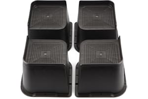 YEMMERT Bed Risers, Furniture Bed Risers 4 inch Heavy Duty L Shaped Table Leg Extension Risers, Elephant Feet Chair Sofa Couches Desk Risers, Set of 4