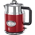 Russell Hobbs Bouilloire 1,7l, ébullition Rapide, Niveau Eau Visible Ouverture Facile Rouge 23210 70 Luna