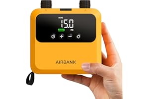 AIRBANK Mini Bomba para Tabla de Paddle Surf Pulse Pro, minibomba Recargable para Sup, Motor sin escobillas, máx. 20 PSI, Ideal para Kayak, inflables, Botes, Carpas y alas de Cometa