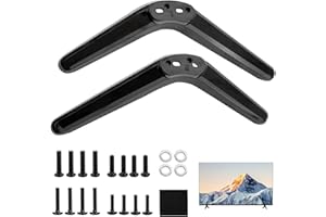 EIAIGKY Pieds de TV Universel, Convient aux téléviseurs Dont l'espacement des Trous de Montage est de 17 à 20 mm (32 à 65 Pouces). Support de télévision de Remplacement en matériau ABS, vis incluses.