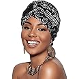 DRESHOW Women Turban Pre-Tied Twisted Braid Hair Cover Wrap Hat African Beanie Headwraps Chemo Cancer Cap