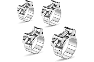 eupdd 4 Pezzi Morsetto per Tubo di Scarico: 40-43mm Fascetta di Scarico Regolabile, Fascette Stringitubo Inox, Collare Stringitubo a Bullone, Fascetta di Scarico Turbo, Morsetto di Scarico per Moto