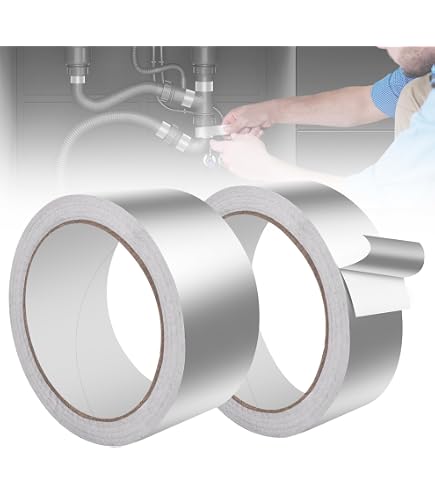Nastro Adesivo In Alluminio Resistente - Larghezza 50 Mm, Lunghezza 10 M - Per Sigillare, Isolare E Riparare - Per Uso Domestico E Industriale